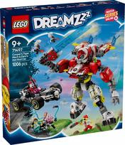 lego robotas - LEGO DREAMZzz Cooper's Tiger Mech & Zero's Hot Rod Car 71497 - 3 nuotrauka