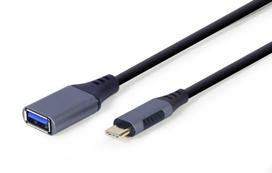 type c i usb a - Adapteris Gembird USB Type-C Male - USB Type-A Female A-USB3C-OTGAF-01, pilka, 0.15 m - 1 nuotrauka