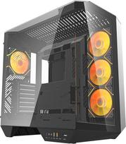 Darkflash DY470 Juodas (Black) + 4 ventiliatoriai + GPU laikiklis