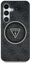 magsafe s25 ultra - Guess "4G Glitter Triangle Buttons MagSafe Case Galaxy S25 Ultra" Black - 1 nuotrauka