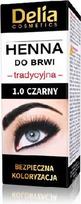 Antakių ir blakstienų dažai Delia Cosmetics Henna Traditional 2 g, 1.0 Black