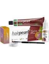 hairpearl rinkinys antakių ir blakstienų dažai be PPD, raudonmedžio ruda, oksidantas, indelis, teptukas Hairpearl Nr.4 Mahogny Brown