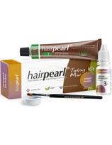 hairpearl rinkinys antakių ir blakstienų dažai be PPD, natūraliai rudi, oksidantas, indelis, teptukas Hairpearl Nr.3 Natural Brown