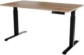 electric desk - Cama Meble Reguliuojamo aukščio rašomasis stalas MOON LONG 150x80 Juodas/Wotan ąžuolas - 2 nuotrauka