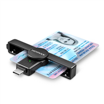 smart card skaitytuvas - Axagon CRE-SMPC USB-C ID kortelių skaitytuvas Juodas (Black) - 1 nuotrauka