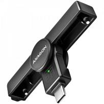 smart card skaitytuvas - Axagon CRE-SMPC USB-C ID kortelių skaitytuvas Juodas (Black) - 2 nuotrauka