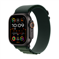 ultra apple watch - Apple Watch Ultra 2 GPS + Cellular 49mm Black Titanium Case with Dark Green Alpine Loop - Large - 1 nuotrauka