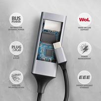 usb 3.0 gigabit ethernet adapter - Axagon ADE-TXPD Karta jungiama į tinklą Gigabit Ethernet adapter, USB-C 3.2 Gen 1, instalacja automatinė, Asix AX8817, PD 100W - 6 nuotrauka