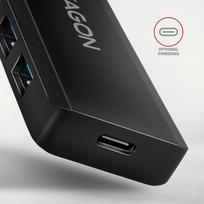 usb c cable 20cm - Axagon HUE-C1A 4 prievadų USB šakotuvas 5Gbps Travel, USB-C maitinimo įvestis, A tipo 19 cm laidas, USB-C papildomas maitinimo šaltinis - 5 nuotrauka