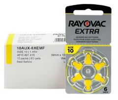 baterija 10 klausos aparatui - Rayovac Extra elementai klausos aparatams PR70 10, 6 vnt. - 2 nuotrauka