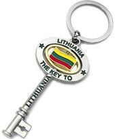 Raktų pakabukas KEY TO LITHUANIA, metalinis