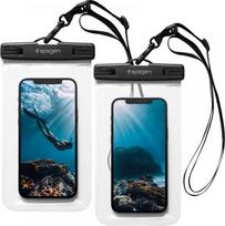 vandeniui atsparus deklas - Spigen "Shield A601 Universal Waterproof Case" Crystal Clear 2 pack - 1 nuotrauka