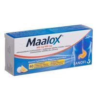 be cukraus - MAALOX, kramtomosios tabletės, N40 - 1 nuotrauka
