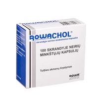 kapsules - ROWACHOL, 17mg+5mg+2mg+6mg+32mg+5mg, skrandyje neirios minkštosios kapsulės, N100 - 3 nuotrauka