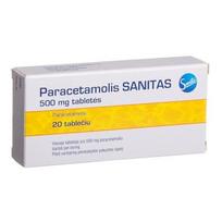 sanitas - Paracetamolis SANITAS, 500mg, Tabletės, N20 - 1 nuotrauka