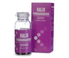 kalis milteliais - KALIO PERMANGANATAS VALENTIS, 5 g, milteliai odos tirpalui, N1 - 2 nuotrauka
