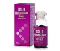 kalis camelia - Kalio permanganatas Valentis, 10 g, milteliai odos tirpalui, N1 - 2 nuotrauka