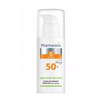 PHARMACERIS S MEDI ACNE PROTECT apsauginis veido kremas SPF50+, 50 ml