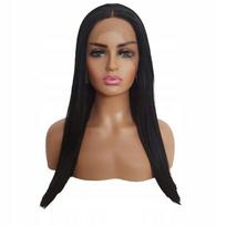 Perukas Lace Front juodas 55 cm juodi perukai   kepuraitė nemokamai