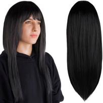 ilgi perukai - Soulima Ilgas moteriškas perukas Juodas (Black) - 1 nuotrauka