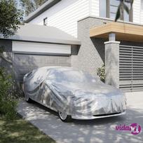 vidaXL Automobilio uždangalas sedanams, sidabrinis, L dydžio, PEVA