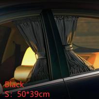 2 vnt Universalaus automobilio šoninio lango skėčio nuo saulės Užuolaidos Auto Langai Nuo saulės Uždangalas nuo saulės 50*39cm juoda