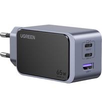 gan ikroviklis - Ugreen Nexode Air 65W USB-A + 2x USB-C Įkroviklis Pilkas (Gray) - 1 nuotrauka