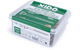 Medsraigčiai XIDO, 4,2 x 75 mm, OSB plokštei, geltonai cinkuoti, 150 vnt., TORX15