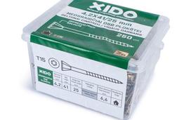 Medsraigčiai XIDO, 4,2 x 41 mm, OSB plokštei, geltonai cinkuoti, 250 vnt., TORX15