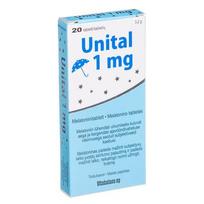 papildai miegui - UNITAL 1 MG, 20 plėvele dengtų tablečių - 1 nuotrauka