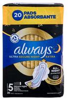iklotai always - ALWAYS Ultra Secure Night Extra, 20 vnt. - 1 nuotrauka