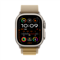 tank laikrodis - Apple Watch Ultra 2 GPS + Cellular 49mm Natural Titanium Case with Tan Alpine Loop - Medium - 2 nuotrauka