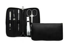 manikiuro rinkinys solingen - DuKaS Premium Line Solingen 1693 Juodas (Black) manikiūro rinkinys vyrams, 6 dalių užtrauktukas - 1 nuotrauka