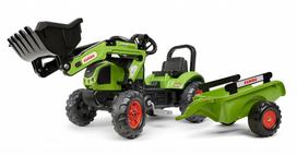 priekaba traktoriui mini - FALK pedalais minamas traktoriukas Claas 2040AM Juodas/Žalias (Black/Green) - 2 nuotrauka