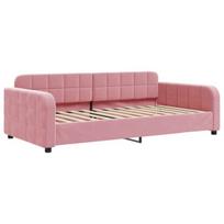 Sofa-lova vidaXL, rožinė (Pink), 90x200 cm, aksomas
