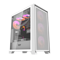 darkflash computer case - Darkflash DRX70 MESH + 4 RGB ventiliatoriai (baltas) - 2 nuotrauka
