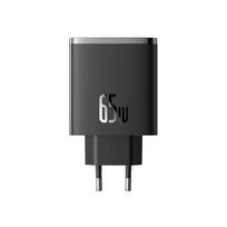 ikrovikliai type 2 - Baseus OS-Cube Pro 65W Sieninis įkroviklis 2xUSB-C + USB (Juodas) - 2 nuotrauka