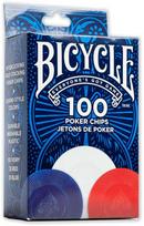 plastikinis stalas - BICYCLE Plastikiniai pokerio žetonai 100 vnt. - 1 nuotrauka