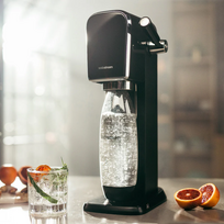 sodastream schwip - SodaStream Art, Juodas + buteliukas SodaStream, 1l, Metalinis + Schwip Schwap Zero SodaStream sirupas, 440ml - 4 nuotrauka