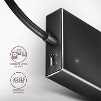 ilgintuvas 1m - Axagon USB - 7 x USB 3.2 Gen 1 USB, 7 x USB, 1 m, juoda - 5 nuotrauka