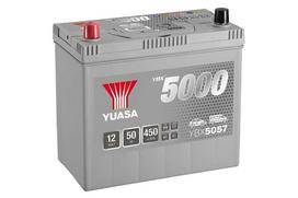 YUASA YBX5057 Sidabrinis 50Ah 450A (EN) akumuliatorius