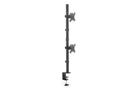 17 monitor - DIGITUS DA-90438 Dual Monitor Mount, Juodas (Black) - 1 nuotrauka