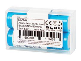 li ion akumuliatoriai 21700 - Blow Akumuliatorius 21700 li-ion SAMSUNG 4900mAh 2vnt. 3.6V - 1 nuotrauka