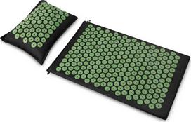 Spokey Akumat akupresūros kilimėlis su pagalve, Juodas/Žalias (Black/Green)