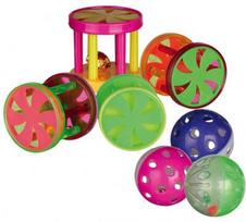 Trixie 4099 Assortment Balls and Rolls Plastic 60pcs