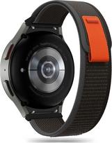 samsung galaxy 7 watch - Tech-Protect Nylon Strap for Samsung Galaxy Watch 4/5/5 Pro/6/7 Juodas/Oranžinis (Black/Orange) - 1 nuotrauka