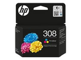 rasalai spausdintuvo - HP 308 Tri-color Originali rašalo kasetė (Cyan, Magenta, Geltona) - 1 nuotrauka