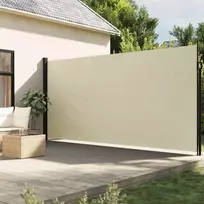 vidaXL Ištraukiama šoninė markizė, kreminė (Cream), 220x600 cm