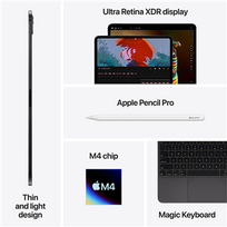 ipad pro 13 inch - Apple iPad Pro 13" M4 Wi-Fi 256GB Space Black (2024) - 4 nuotrauka