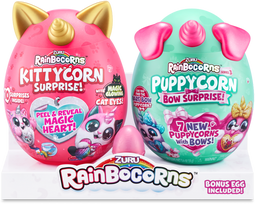 kittycorn rainbocorns - RAINBOCORNS pliušinių žaislų rinkinys Sparkle Heart Surprise Combo, 5 serija, Kittycorn ir Puppycorn, 9276 - 3 nuotrauka